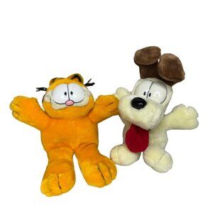 Vintage Garfield & Odie Plush Toy Set 1978 Paws Two Characters